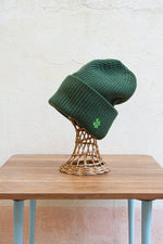 DANIELAPI RIBBED BEANIE UNISEX PATCH CASHMERE